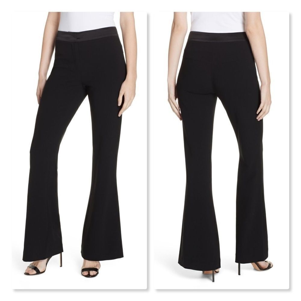 NEW! Diane von Furstenberg Garnett Flare Leg Pants - size 6 in Black